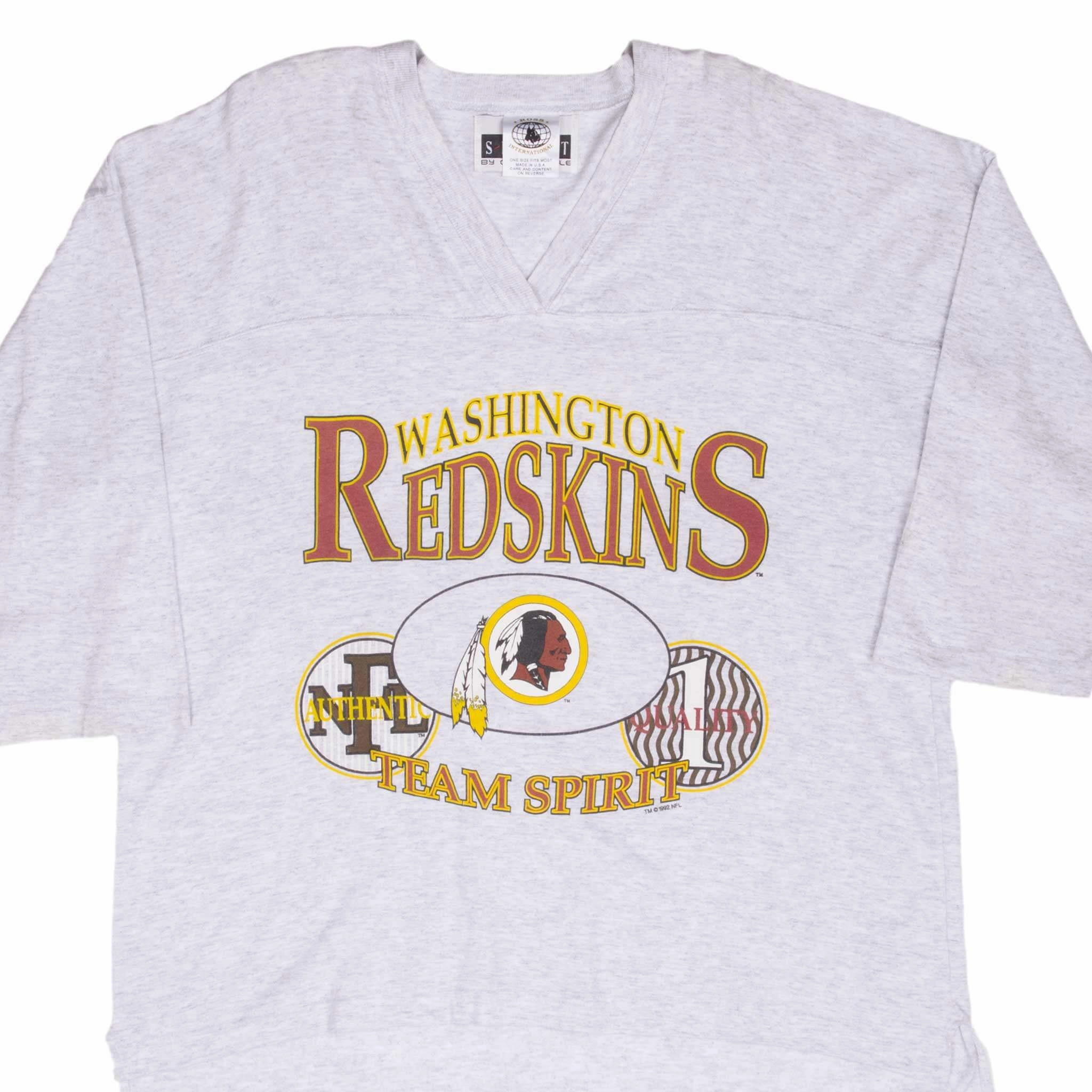 VINTAGE NFL WASHINGTON REDSKINS 1992 3/4 SLEEVES TEE SHIRT XL MADE IN USA Elastic waist