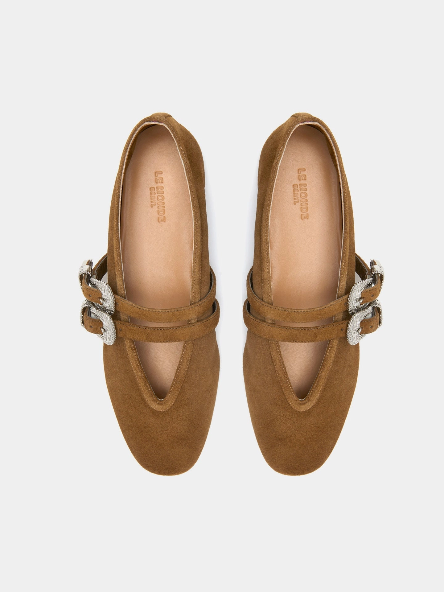 Ballet Claudia Slipper / Taupe Suede Reinforced Stitching