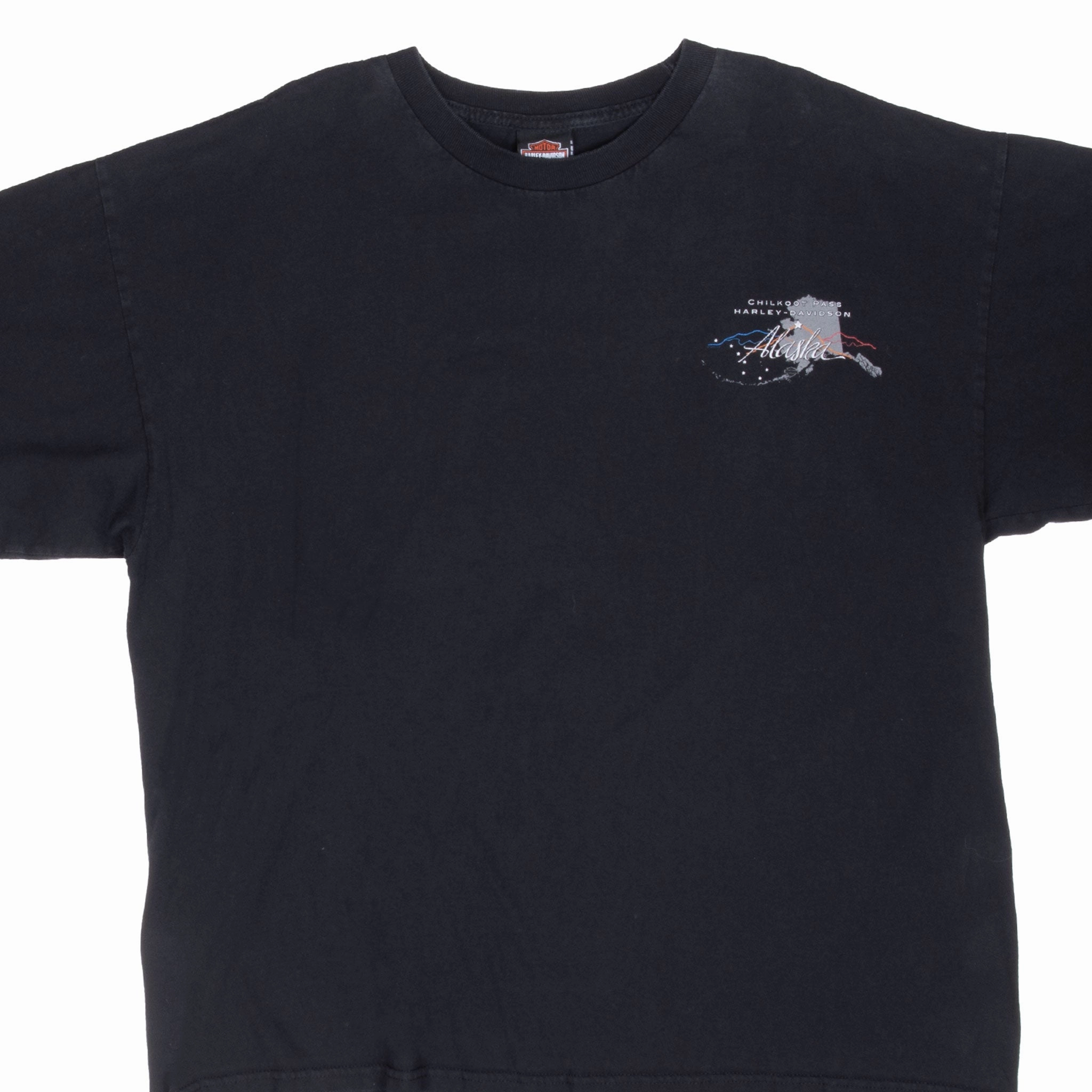 VINTAGE HARLEY DAVIDSON ALASKA TEE SHIRT 2XL Biodegradable Textile