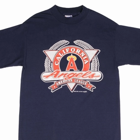 Classic Layer Fashionable Wear VINTAGE MLB CALIFORNIA ANGELS TEE SHIRT 1991 SIZE MEDIUM MADE IN USA
