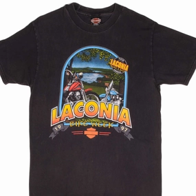 Beachwear Stylish piece VINTAGE HARLEY DAVIDSON LACONIA TEE SHIRT 1997 SIZE MEDIUM MADE IN USA