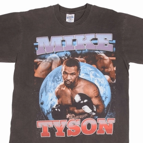 Summer Essential BOOTLEG BOXING TEE SHIRT MIKE TYSON IF YOU CANT BEAT THEM BITE EM LARGE