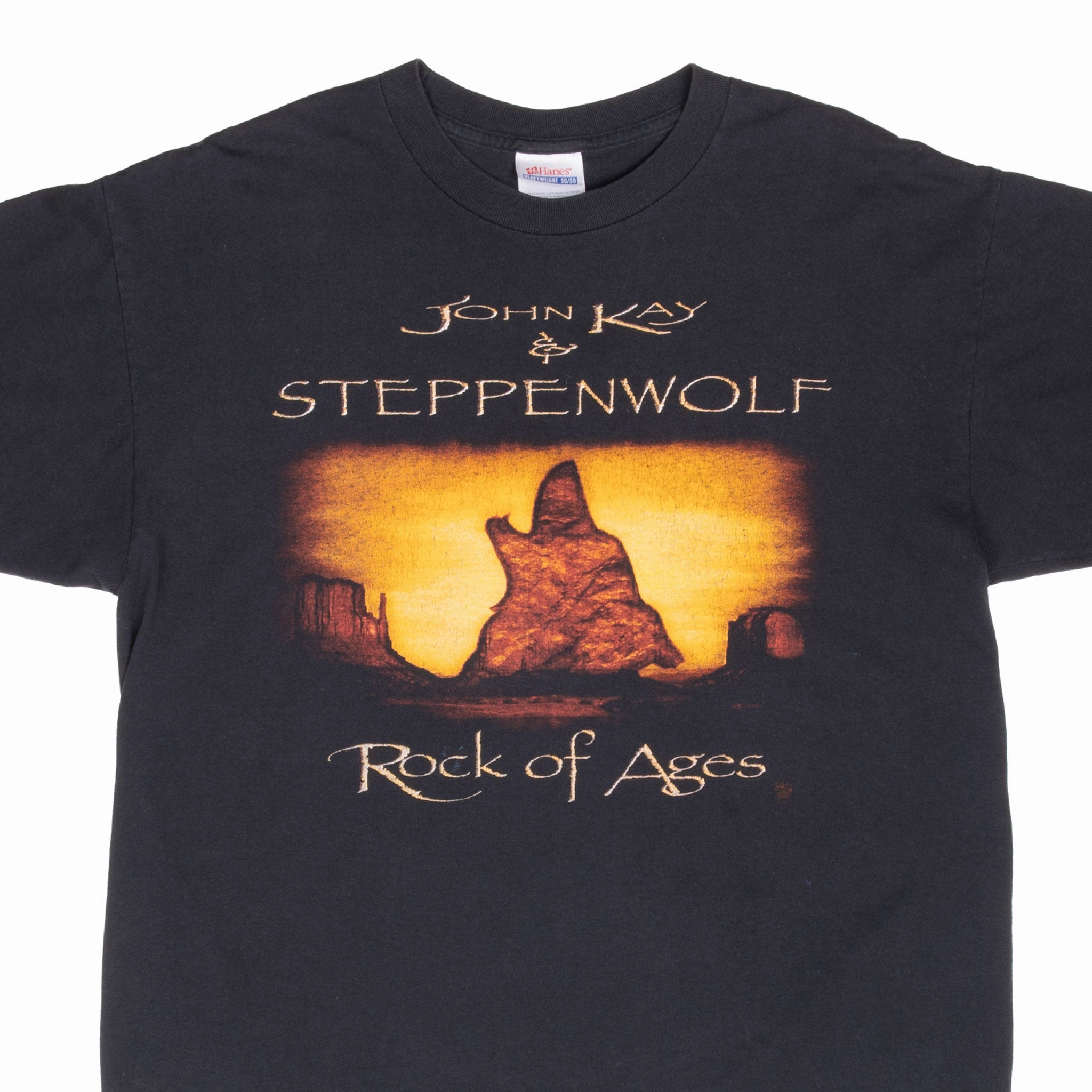 VINTAGE JOHN KAY & STEPPENWOLF ROCK OF AGES TEE SHIRT 2002 LARGE Eco-friendly