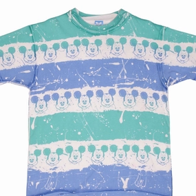 Basic Piece VINTAGE ALL OVER PRINT TIE DYE DISNEY MICKEY TEE SHIRT 1990S LARGE MADE IN USA