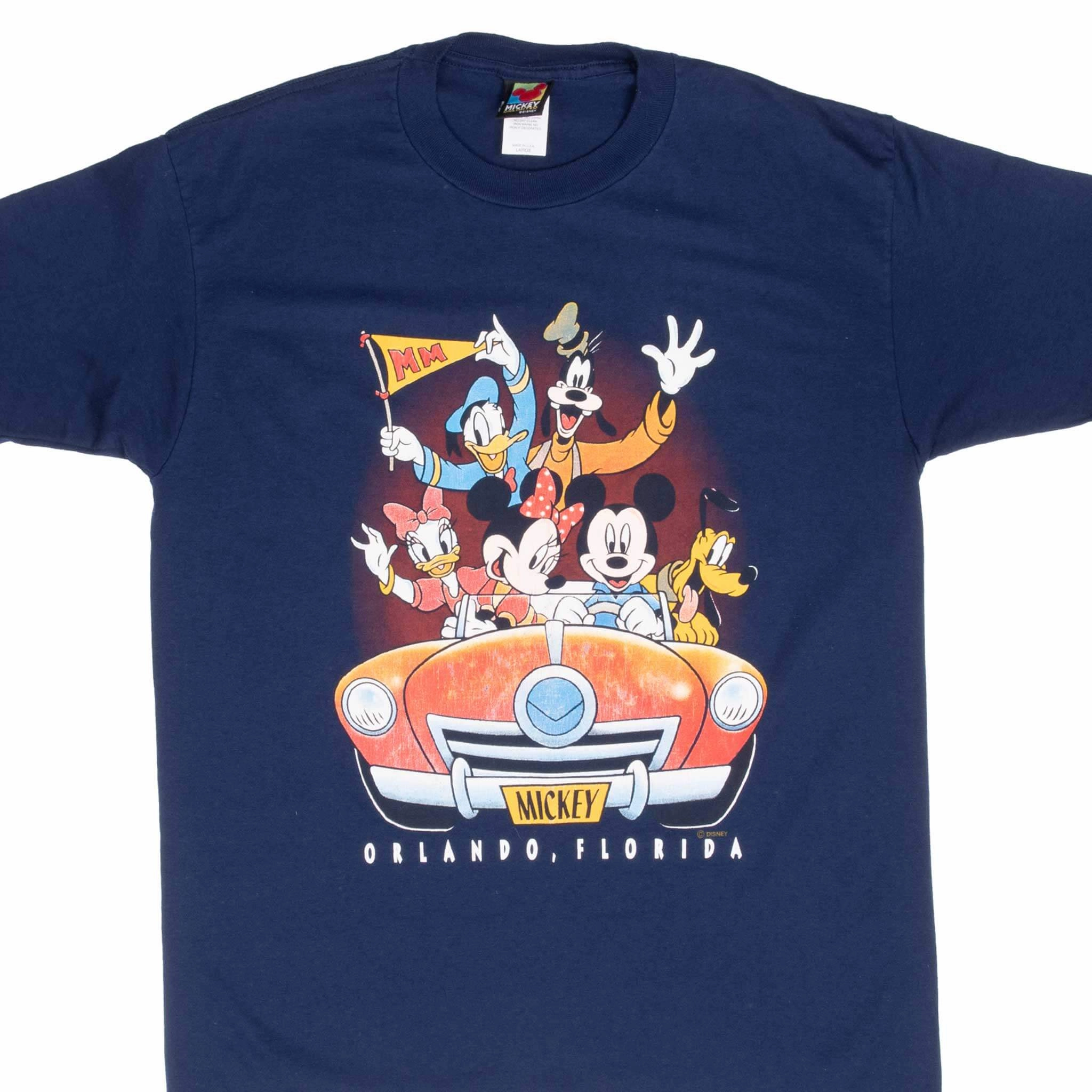 Layered Shoulder Design VINTAGE DISNEY MICKEY MOUSE ORLANDO 1990S TEE SHIRT LARGE MADE IN USA