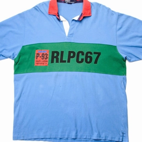 Anti Static Finish High Quality Printing VINTAGE POLO RALPH LAUREN P-93 RLPC67 POLO SHIRT 1990S SIZE LARGE