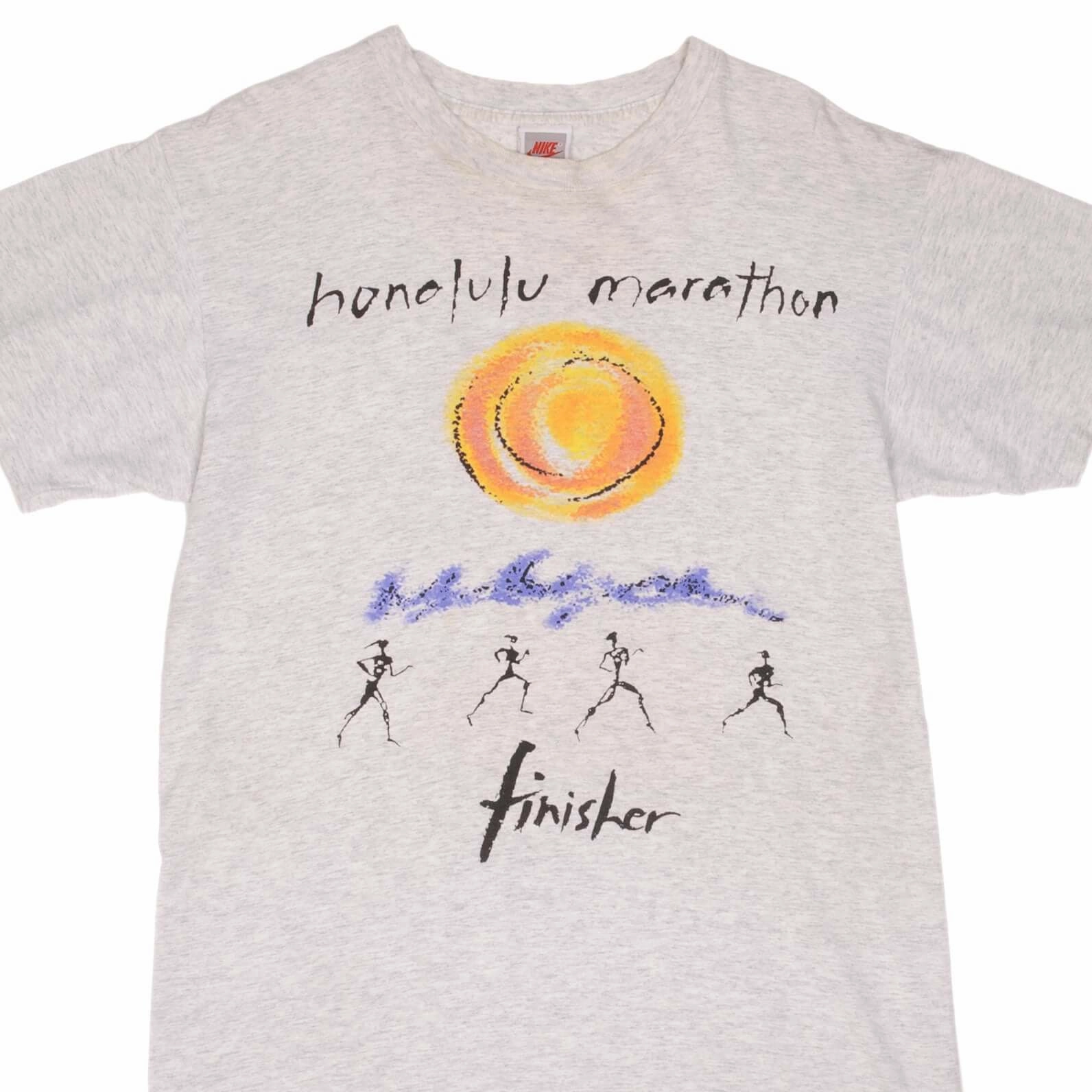 Airflow Ventilation Design Running Speed VINTAGE NIKE HONOLULU MARATHON FINISHER 1993 TEE SHIRT SIZE LARGE MADE IN USA