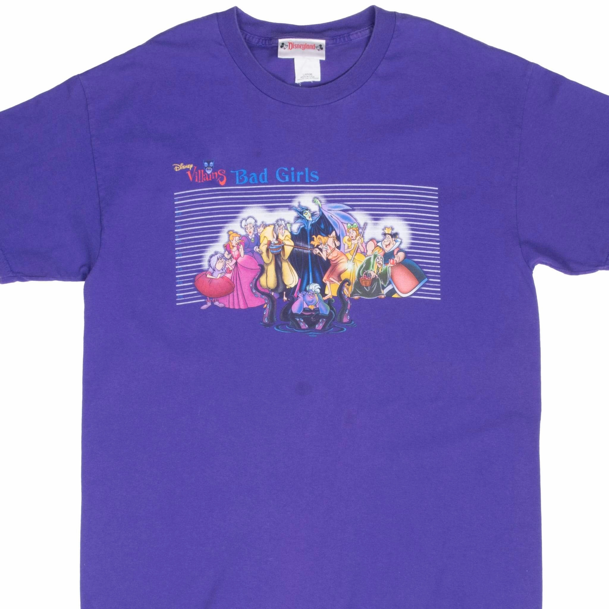 VINTAGE DISNEY VILLAINS BAD GIRLS 1990S TEE SHIRT LARGE MADE IN USA Machine washable LayeringFriendly