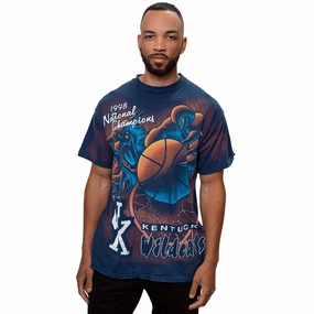 VINTAGE BASKETBALL KENTUCKY WILDCATS TEE SHIRT 1998 SIZE XL Textured Surface