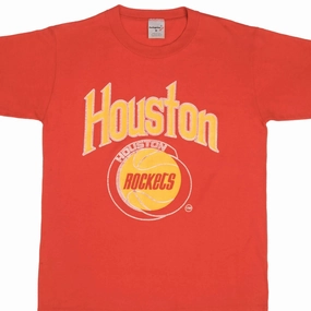 VINTAGE NBA HOUSTON ROCKETS TEE SHIRT 1980S SIZE MEDIUM MADE IN USA Classic Layer