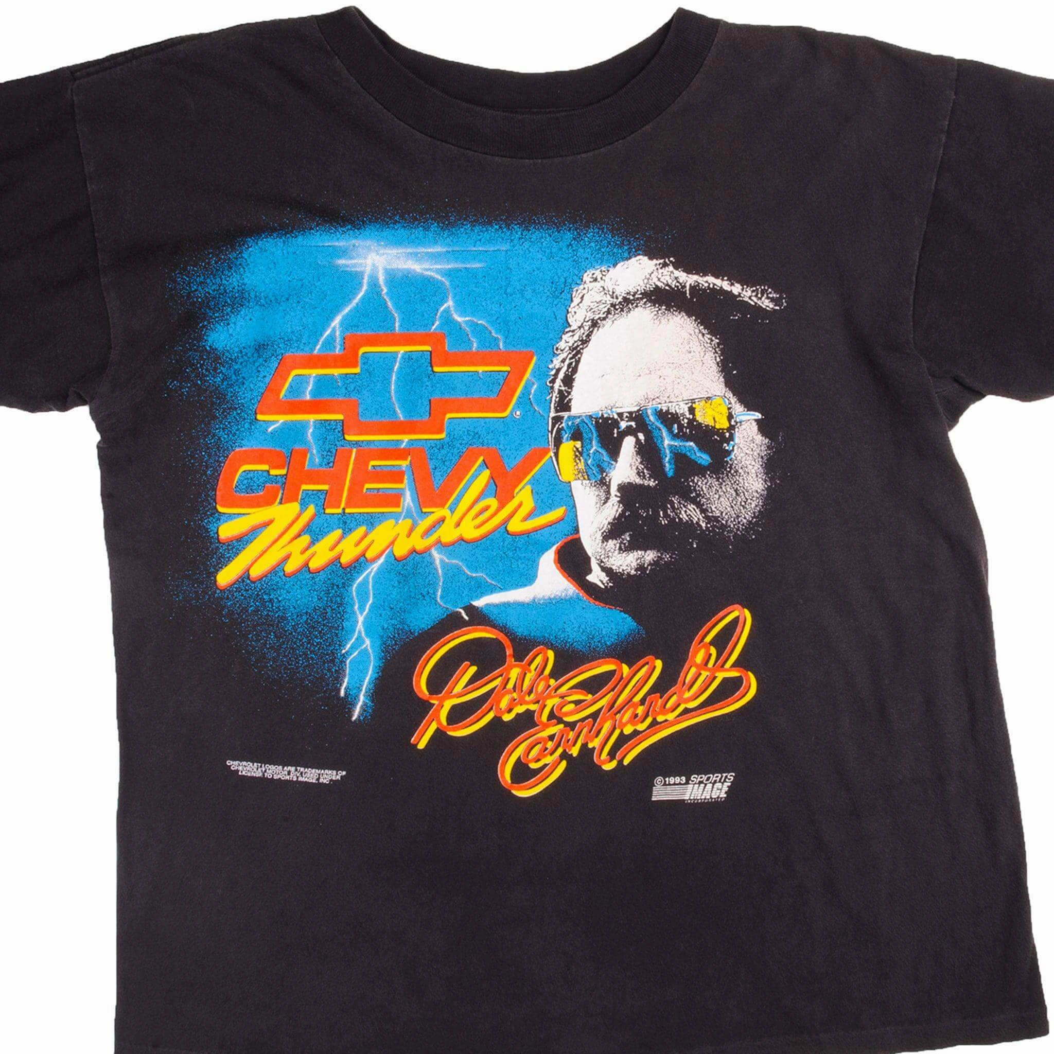 VINTAGE NASCAR DALE EARNHARDT CHEVY THUNDER 1993 TEE SHIRT SIZE XL Everyday Fit