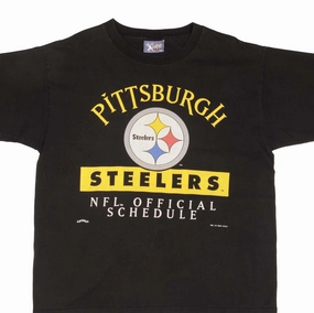 VINTAGE NFL PITTSBURGH STEELERS TEE SHIRT 1993 SIZE XL MADE IN USA Active Wearable Oeko Tex Certified