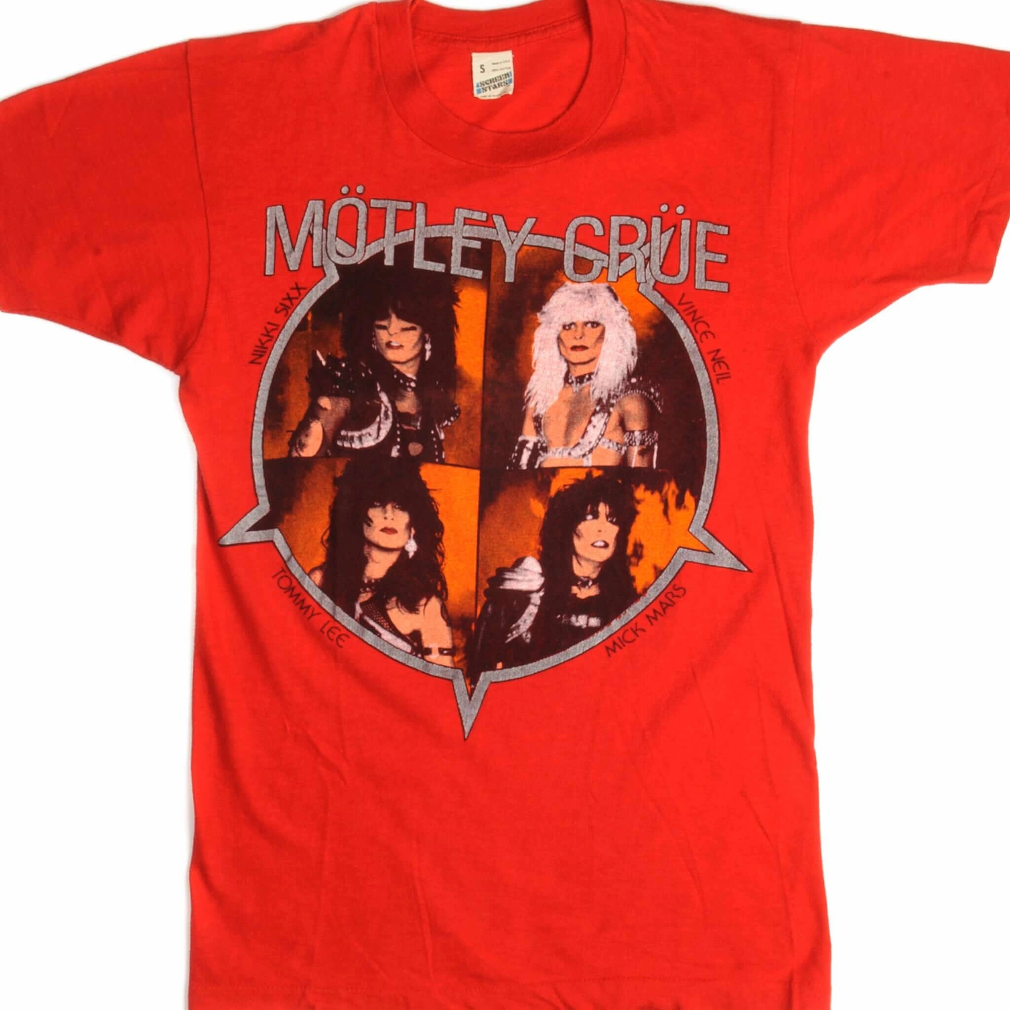 Teenager fashion VINTAGE MOTLEY CRUE SHOUT AT TOUR TEE SHIRT 1983 SIZE XS MADE IN USA