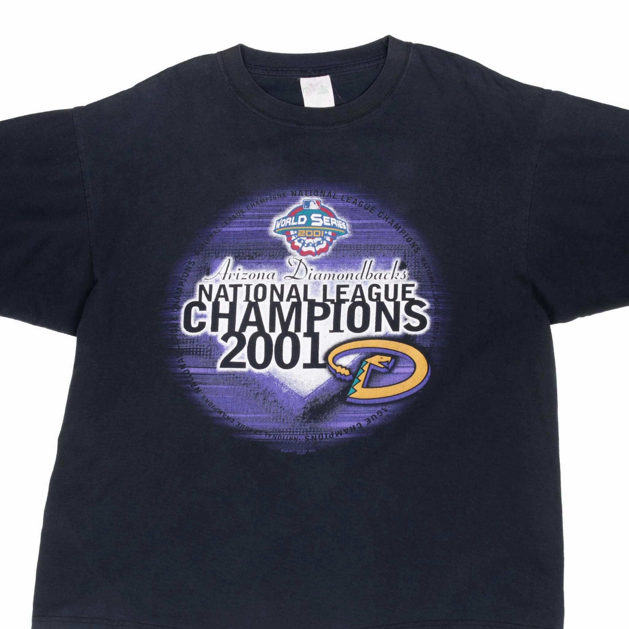 VINTAGE MLB ARIZONA DIAMONDBACKS CHAMPIONS 2001 TEE SHIRT XL futuristic