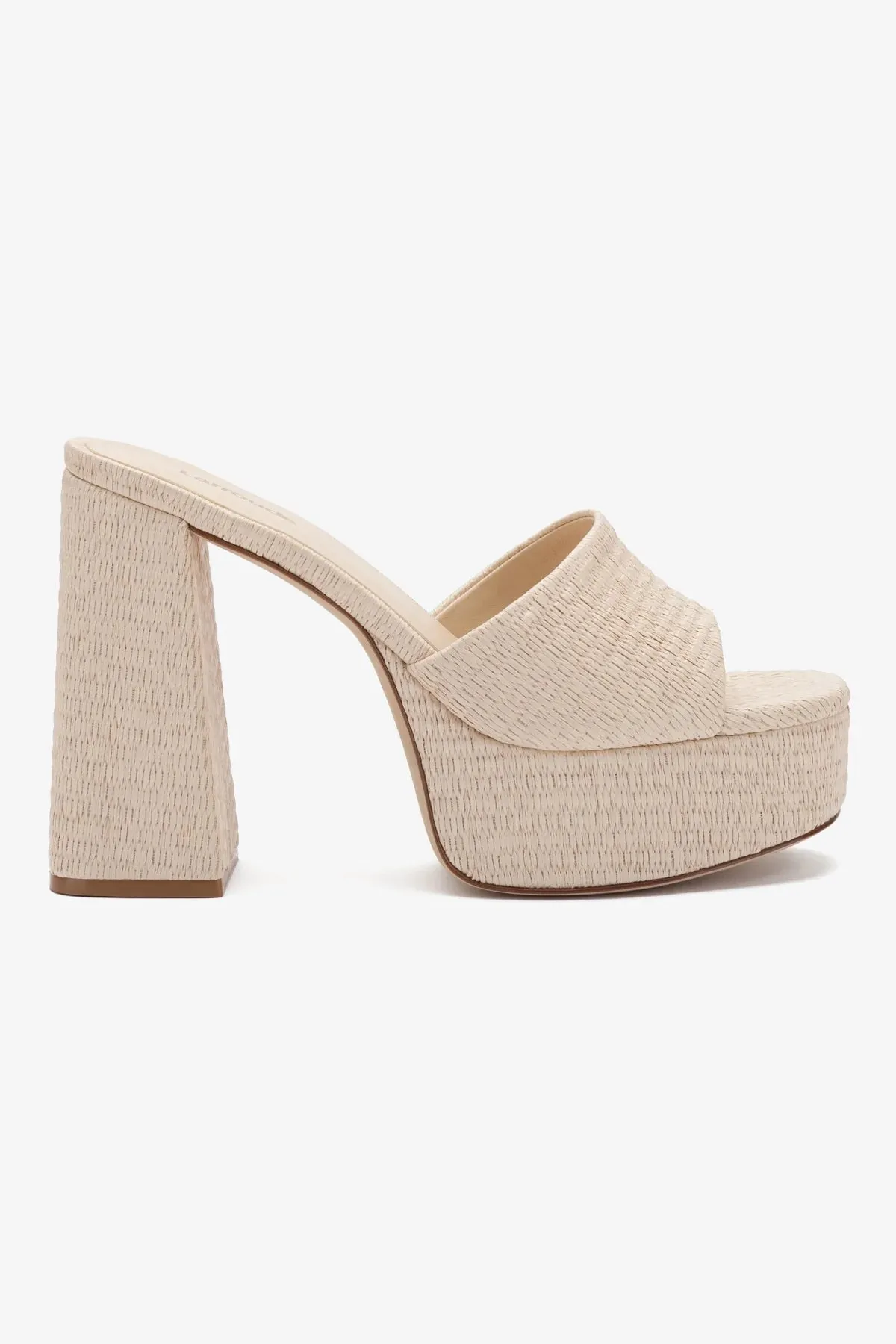 Dolly Mule In Natural Raffia Comfortable Design