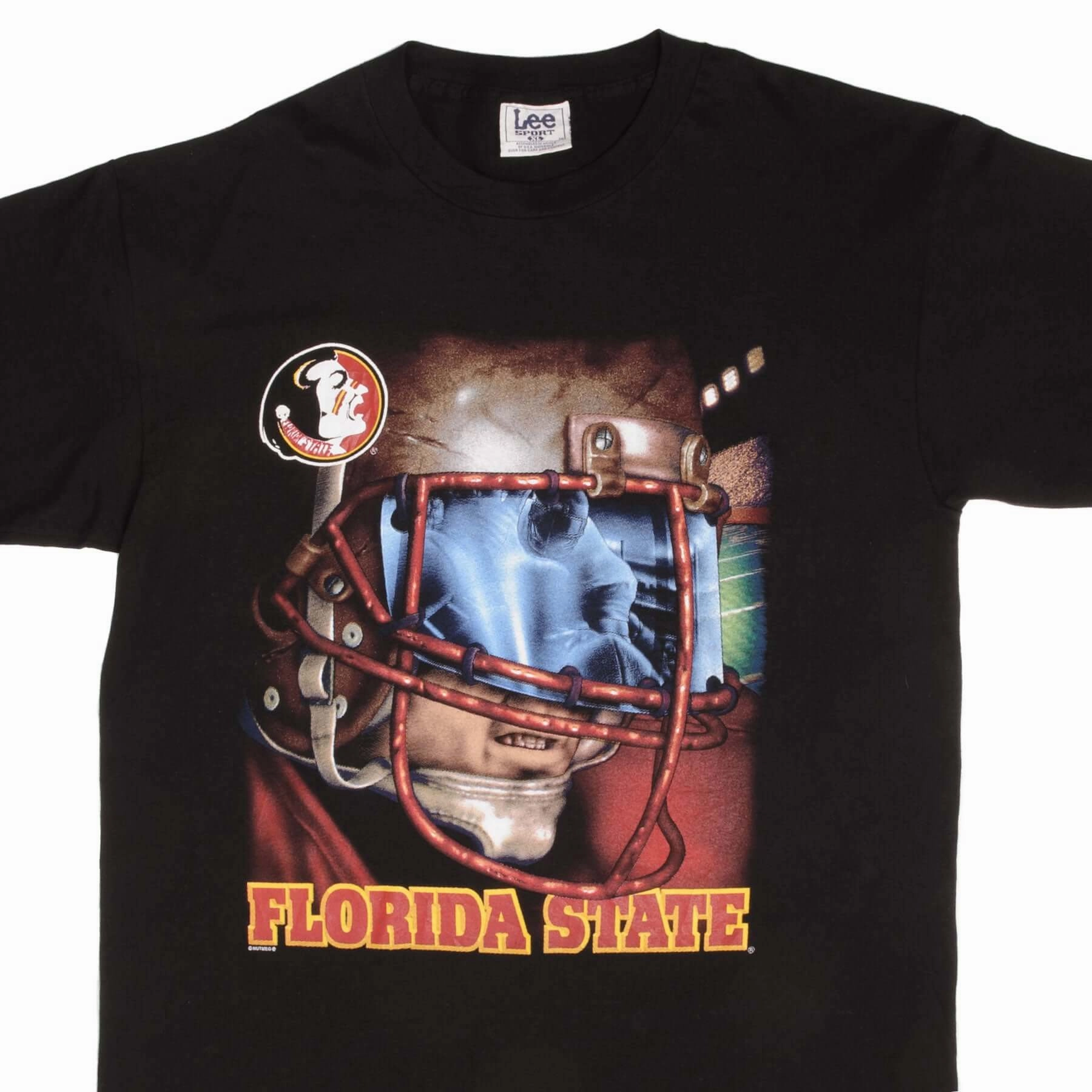 Soft Base VINTAGE FLORIDA STATE SEMINOLES FOOTBALL TEAM TEE SHIRT 1990s XL MADE IN USA