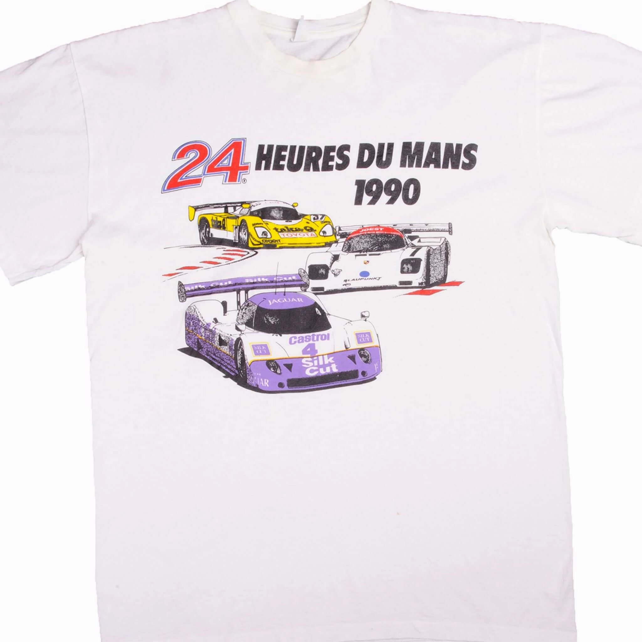 Soft Stretch Fit VINTAGE RACING 24 HEURES DU MANS 1990 TEE SHIRT SIZE MEDIUM MADE IN ITALY