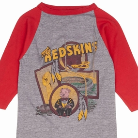 VINTAGE NFL WASHINGTON REDSKINS SUPER BOWL 1983 RAGLAN TEE SHIRT XS MADE IN USA crew neck