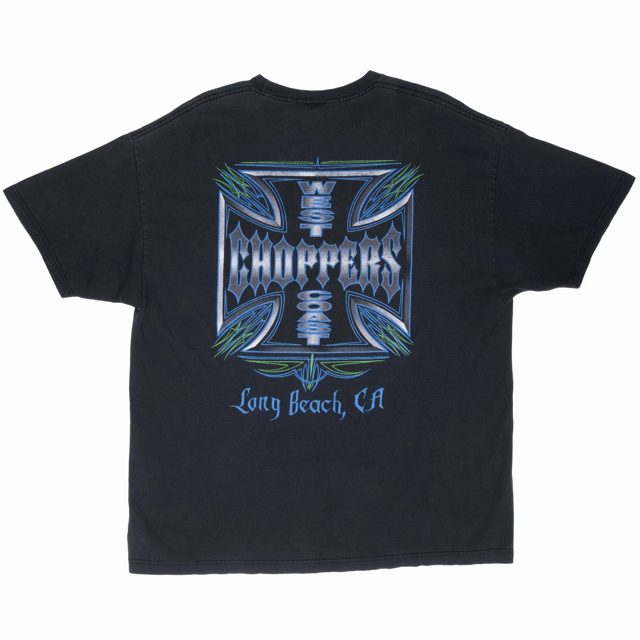 Trendy Vibe casual and comfortable VINTAGE WEST COAST CHOPPER LONG BEACH CALIFORNIA 2003 BIKER TEE SHIRT 2XL