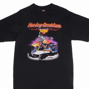 Sporty Chic VINTAGE HARLEY DAVIDSON CAFE LAS VEGAS TEE SHIRT 1990S MEDIUM MADE USA