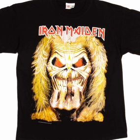 VINTAGE IRON MAIDEN LIVE AFTER DEATH TEE SHIRT 1997 SIZE MEDIUM MADE IN USA Low Profile Collar