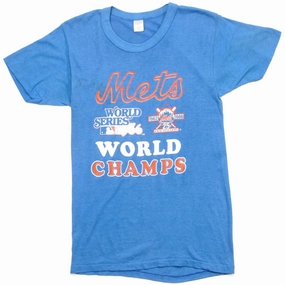 RibbedNeckBanding VINTAGE MLB NEW YORK METS TEE SHIRT 1986 SIZE XS MADE IN USA