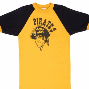 VINTAGE MLB PITTSBURGH PIRATES RAGLAN TEE SHIRT 1970S SMALL athletic style