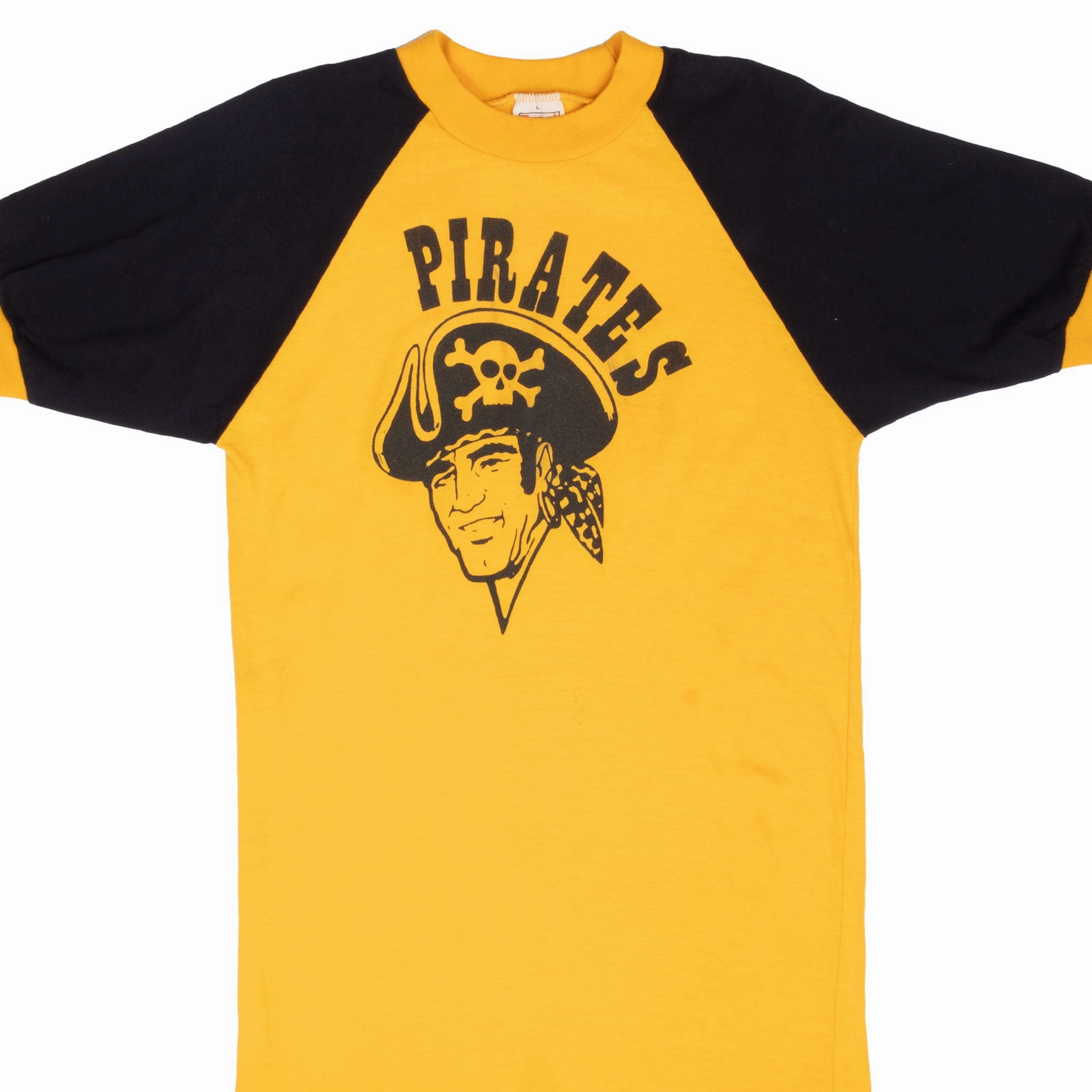 VINTAGE MLB PITTSBURGH PIRATES RAGLAN TEE SHIRT 1970S SMALL athletic style