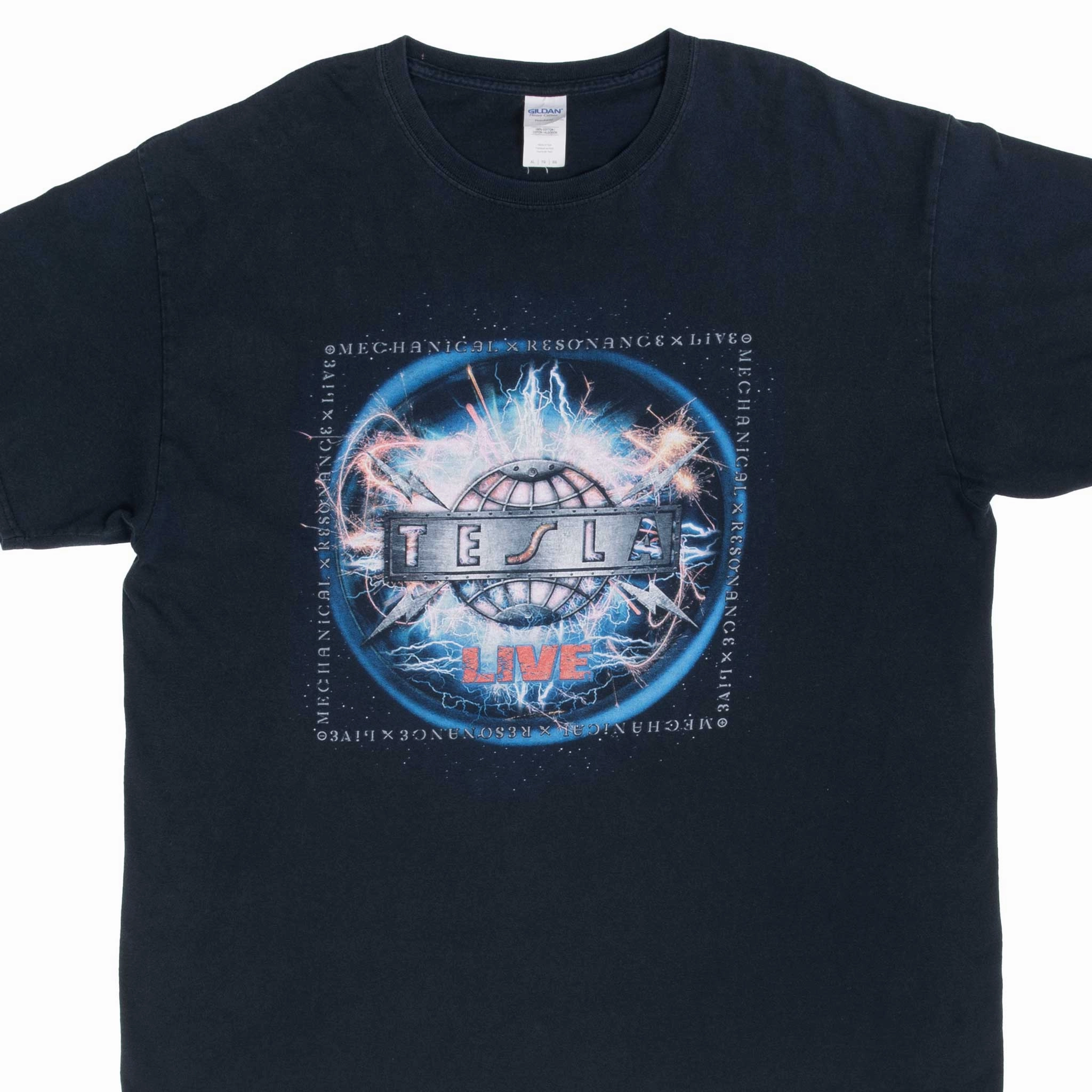 Sporty Top TESLA MECHANICAL RESONANCE LIVE TEE SHIRT 2016 SIZE XL