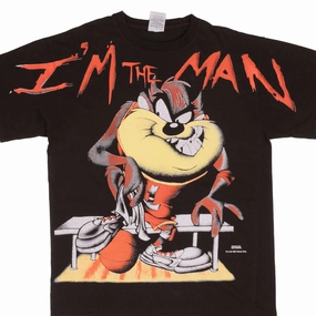 hypoallergenic Stylish Wear BOOTLEG ALL OVER PRINT TAZ IM THE MAN 1996 TEE SHIRT SIZE XL SINGLE STITCH
