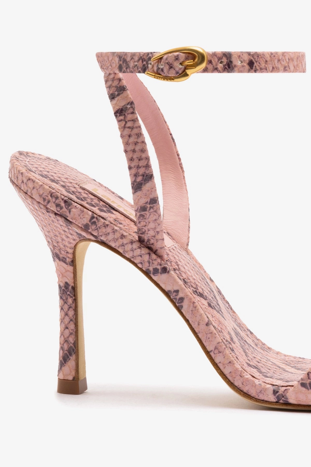 Veronina Sandal In Tulip Python Embossed Leather Grab And Go