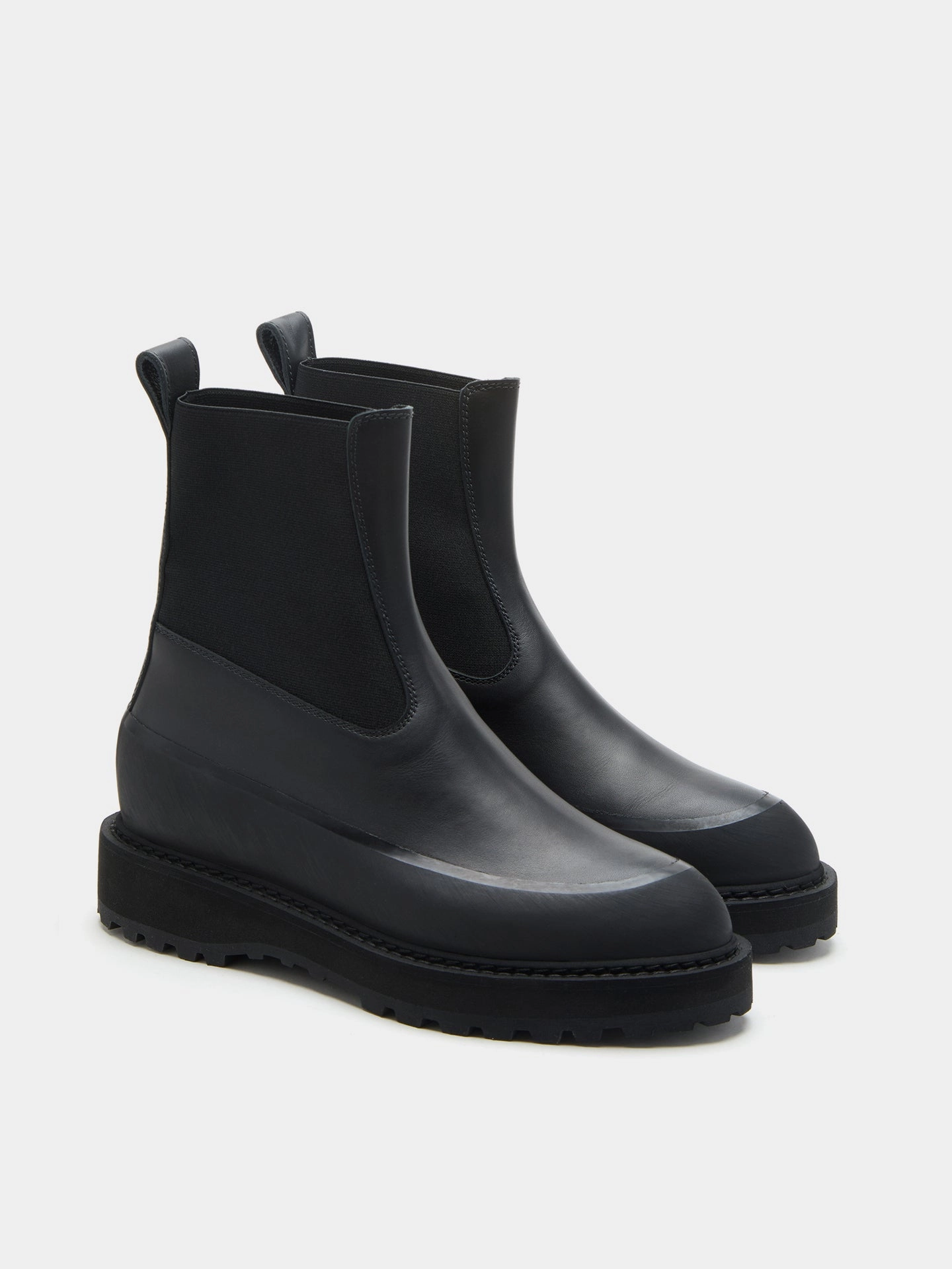 Dolomite Chelsea Boot / Black Leather Lace Up