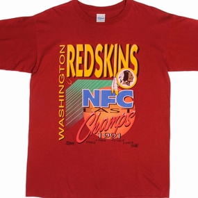 VINTAGE NFL WASHINGTON REDSKINS TEE SHIRT 1991 SIZE LARGE MADE IN USA EasyCareFinish