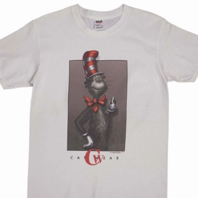 VINTAGE DR SEUSS CAT IN THE HAT CAT WEAR 1997 TEE SHIRT SIZE MEDIUM Layered Sleeve Soft touch finish