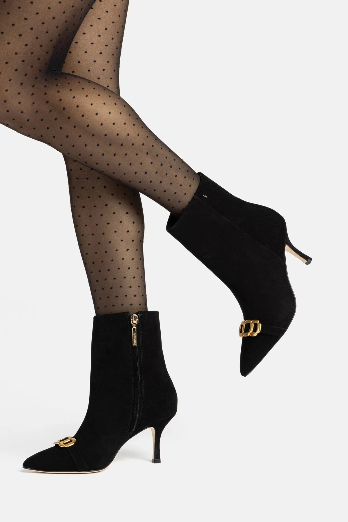 Mini Kate Boot In Black Suede and Daisy Accent Parent