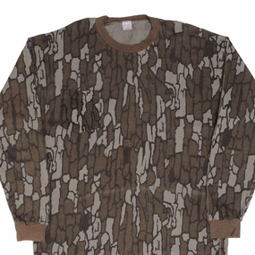 VINTAGE HUNTING TREBARK CAMO LONG SLEEVE POCKET TEE SHIRT 1990S SIZE XL Breathable touch Stylish and Cozy