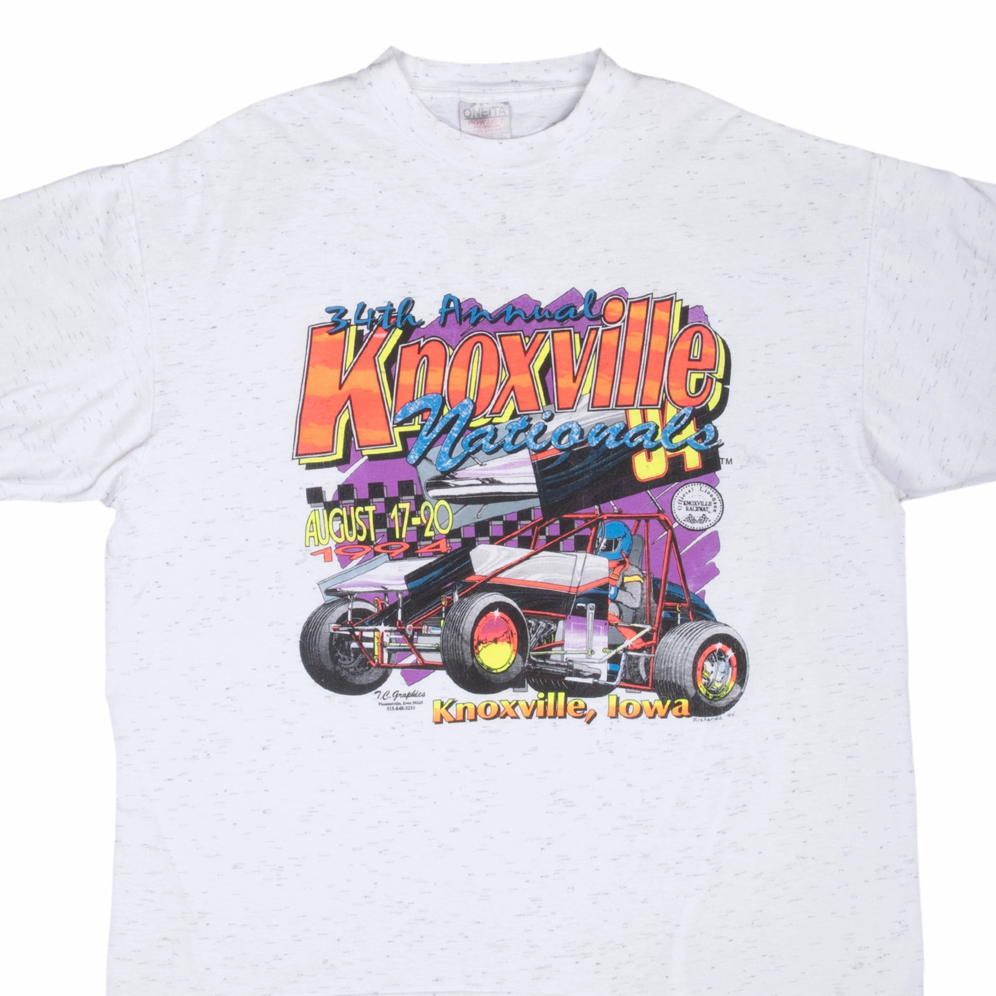 VINTAGE KNOXVILLE 34TH ANNUAL NATIONALS RACING 1994 TEE SHIRT 2XL MADE IN USA Modern Twist