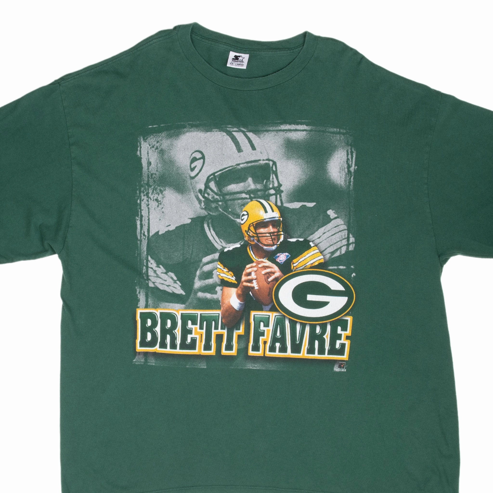 MultiPly Fabric Everyday Comfort VINTAGE NFL GREEN BAY PACKERS BRETH FAVRE 1990S TEE SHIRT 2XL MADE IN USA