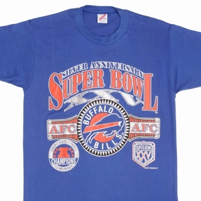 VINTAGE NFL BUFFALO BILLS SUPER BOWL XXV 1990 TEE SHIRT SIZE MEDIUM MADE IN USA Comfortable And Versatile Weekend Smart