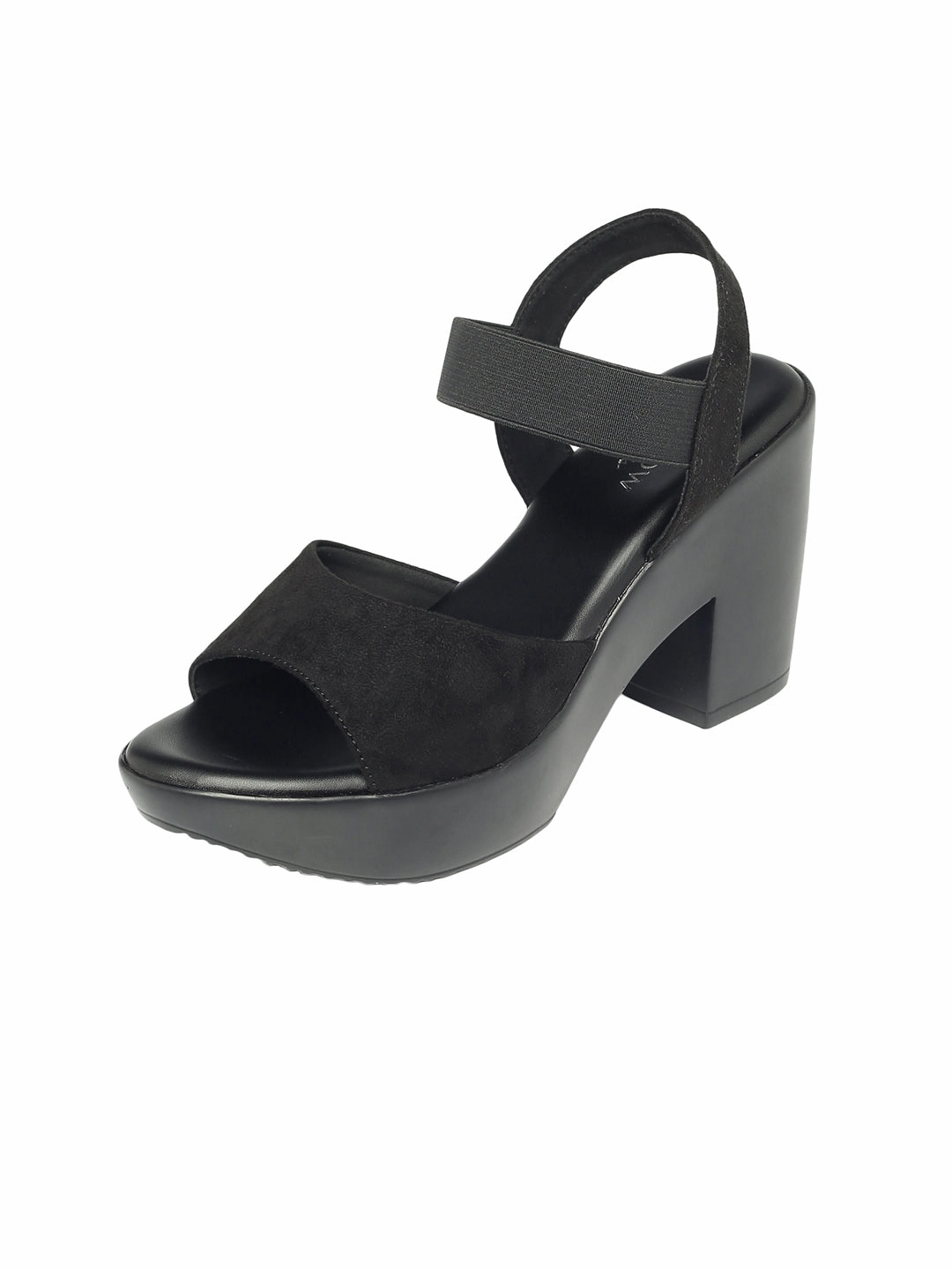 Ballet-Inspired Heels Slip On Style Dhriti Black Platform Heels