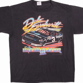 VINTAGE NASCAR DALE EARNHARDT THE INTIMIDATOR III TOUR 1990 TEE SHIRT SIZE MEDIUM MADE IN USA Washable