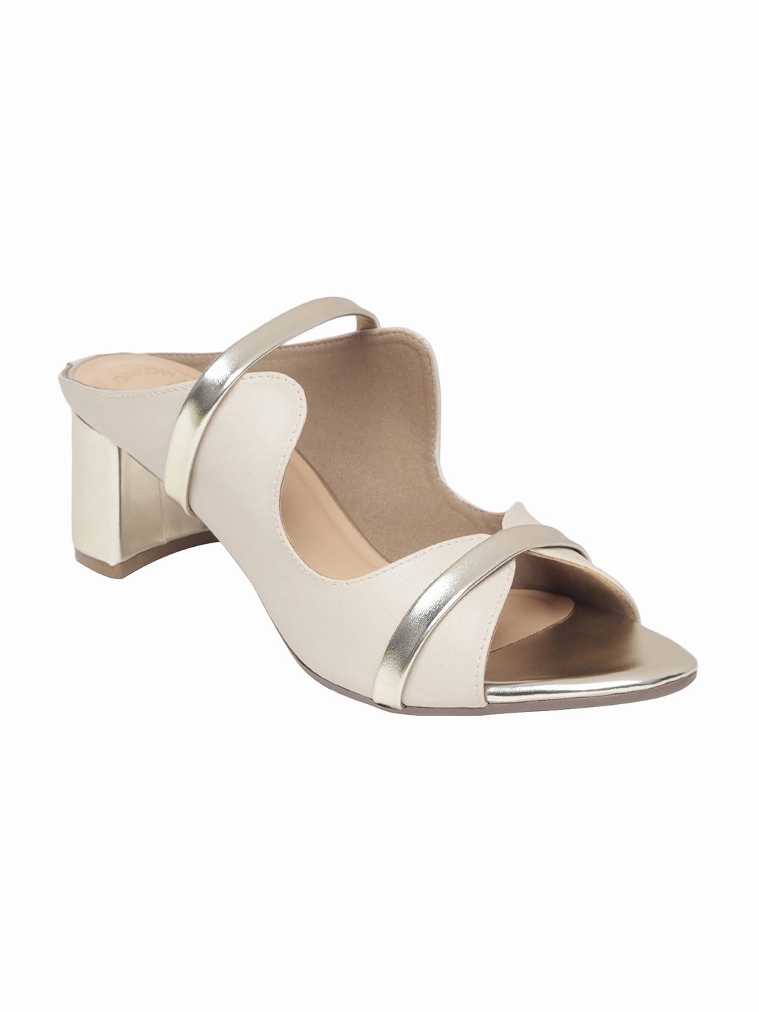 Wide Strap Heels Minimal Mood Eleanor Beige Block Heels