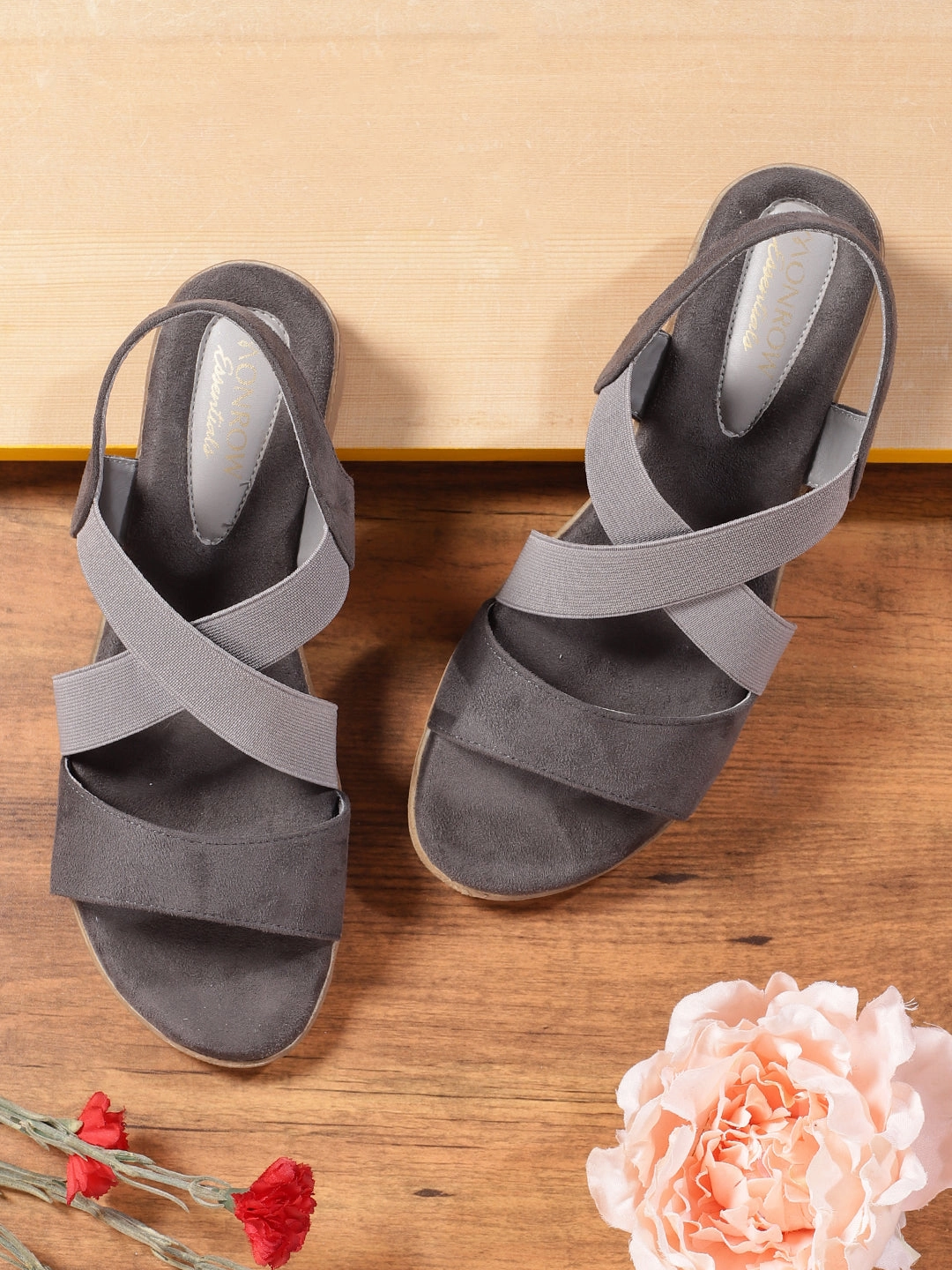 Relaxed Footwear for Summer Recycled Plastic Construction Emel Grey Sandals
