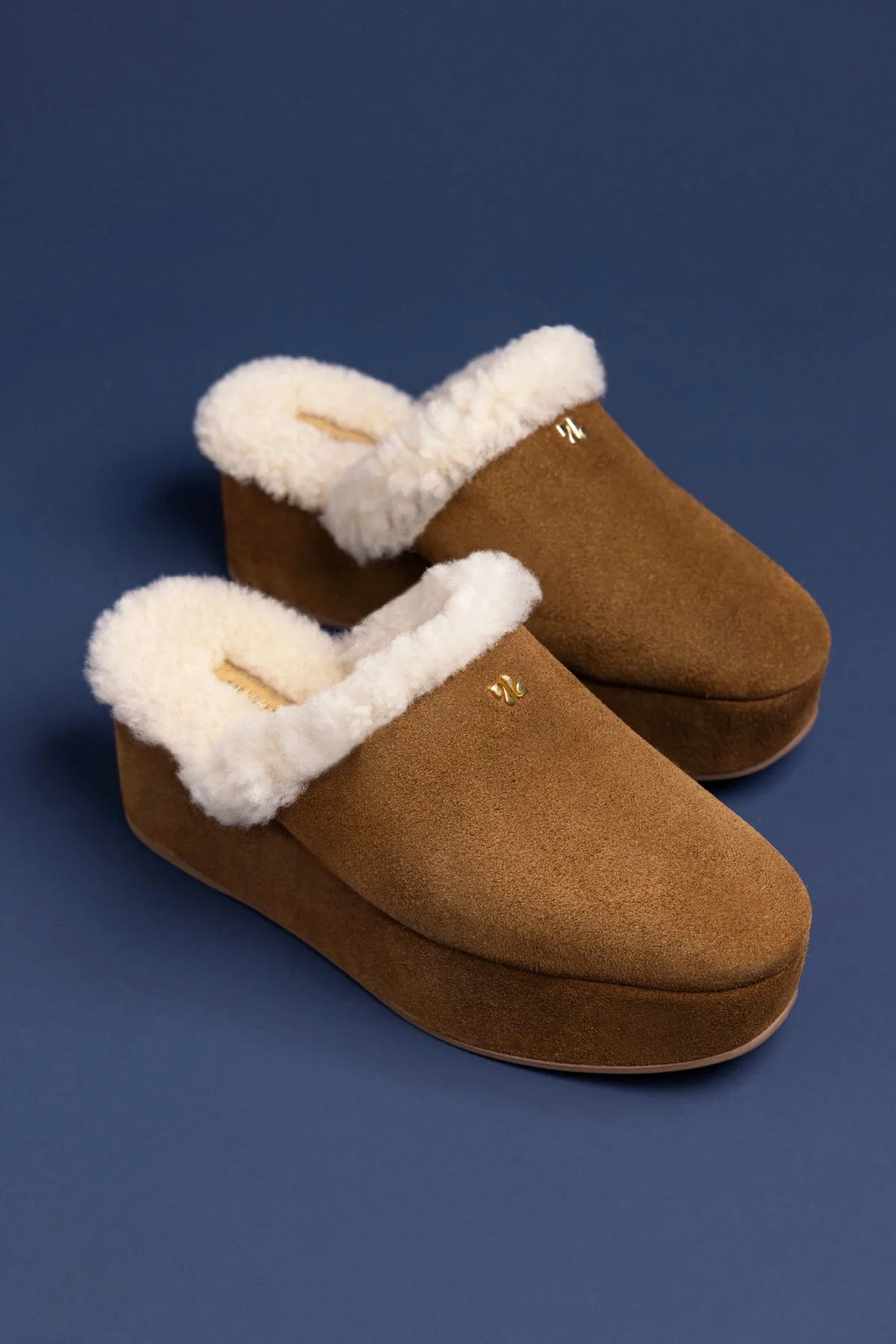 Dani Flatform Mule In Russet Suede Any Day Comfort