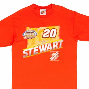 VINTAGE NASCAR TONY STEWART HOME DEPOT 2008 TEE SHIRT SIZE LARGE Tear Resistant Practical Comfort