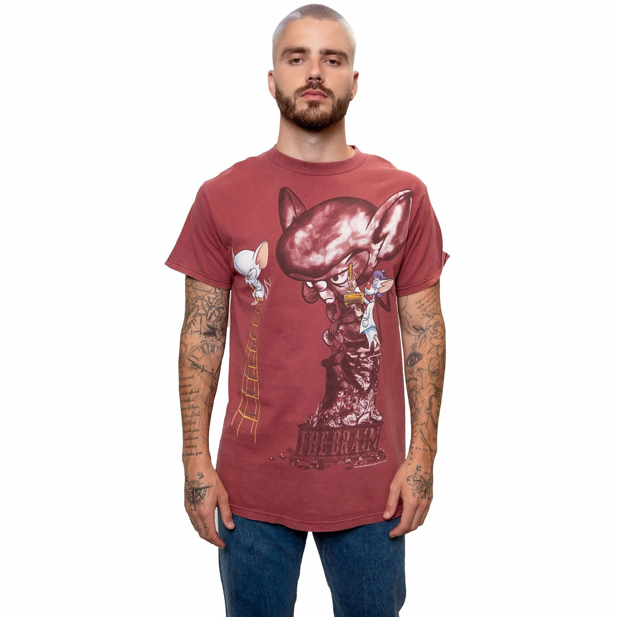 VINTAGE PINKY AND THE BRAIN TEE SHIRT 1995 SIZE SIZE LARGE EcoFriendlyDyes Teenager coolness