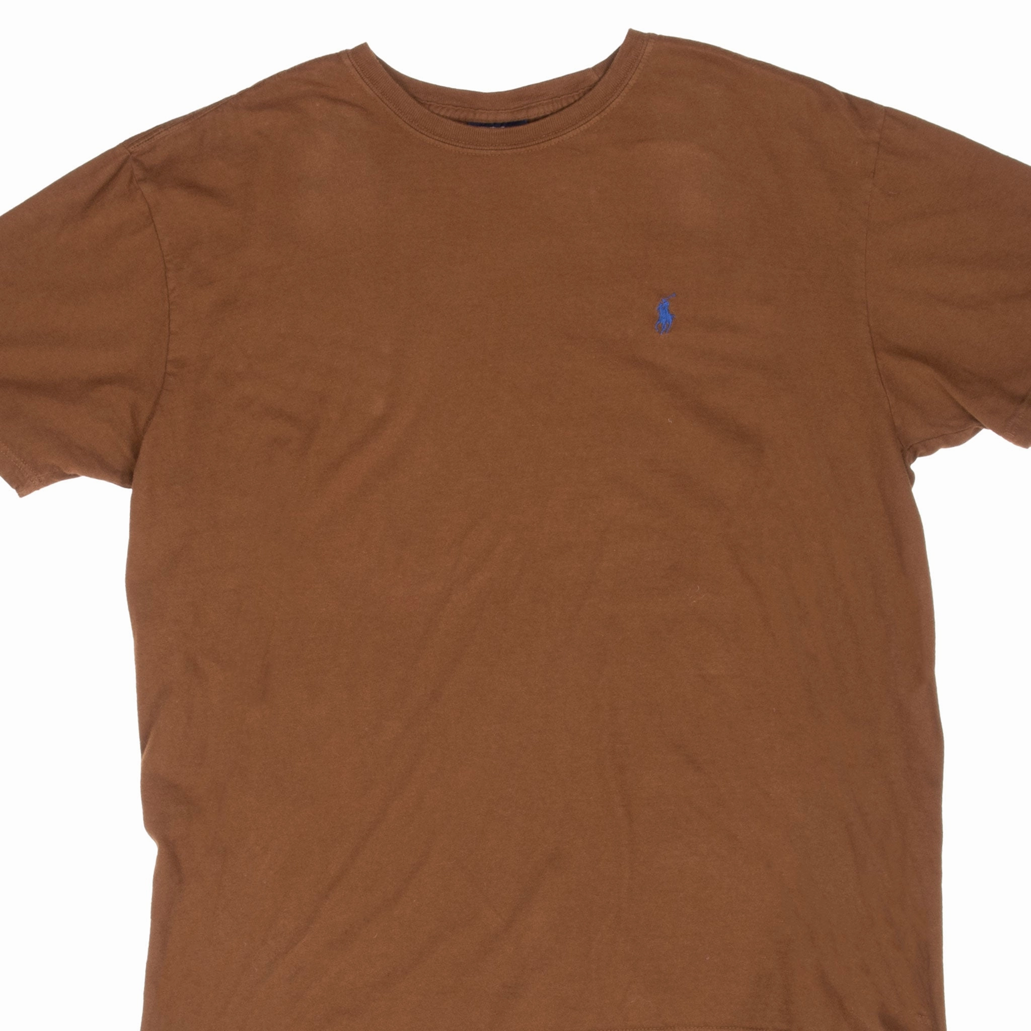 VINTAGE POLO RALPH LAUREN CLASSIC BROWN TEE SHIRT 1990S MEDIUM Soft and Light Cycling endurance
