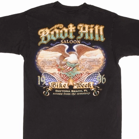 Stylish and Comfortable SunProtectionFabric VINTAGE BOOT HILL SALOON BIKE WEEK 1996 TEE SHIRT SIZE LARGE MADE IN USA