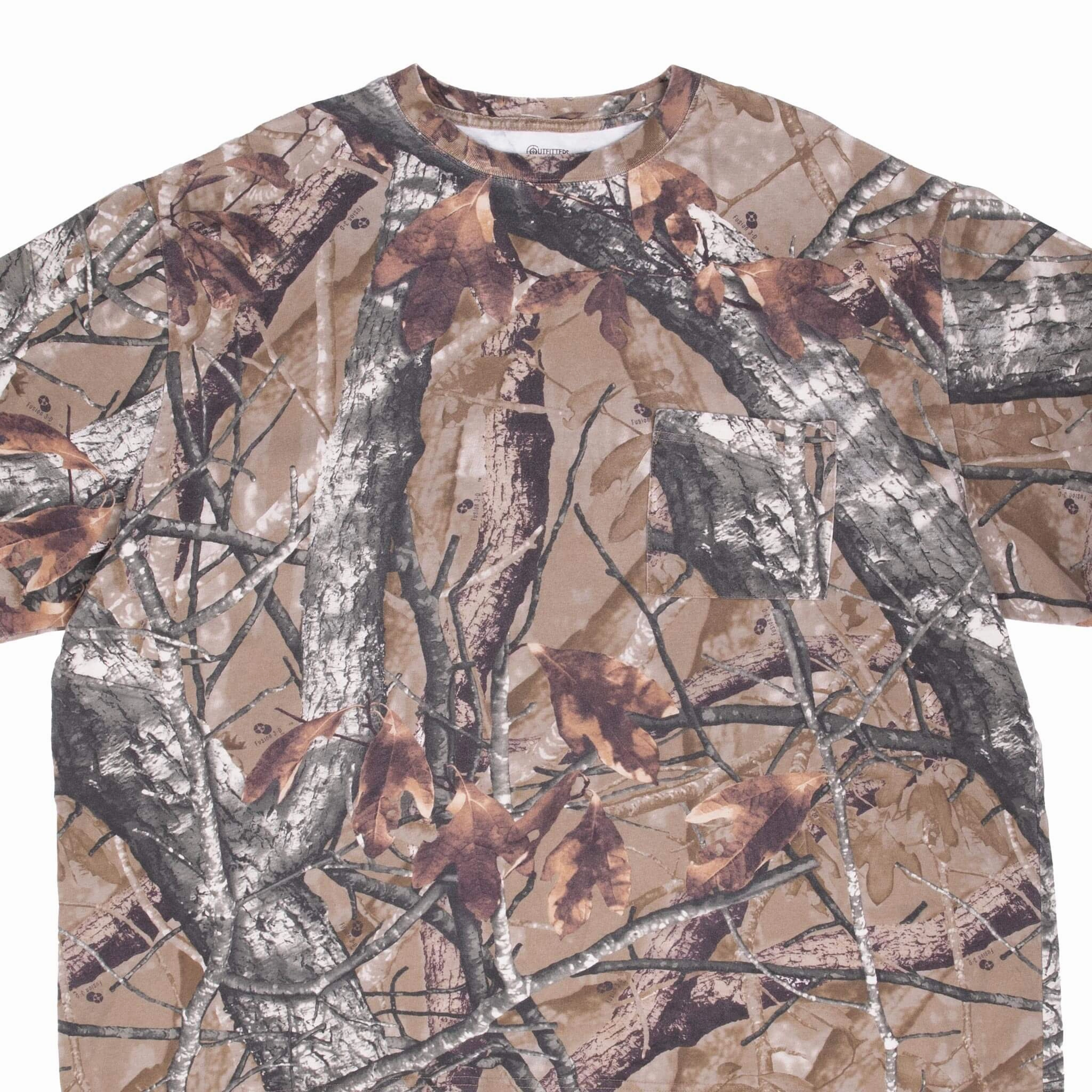 VINTAGE HUNTING FUSION 3D CAMO POCKET TEE SHIRT 3XL casual and comfortable