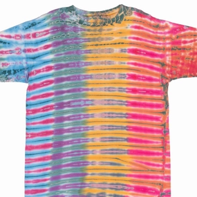 Seasonal top men's clothing VINTAGE GEOMETRIC TIE DYE TEE SHIRT LARGE 1990S